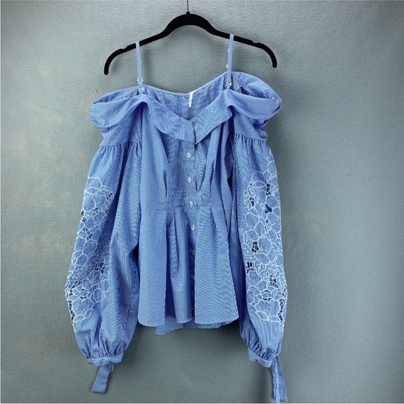 Free People off the shoulder blouse - Picture 1 of 5